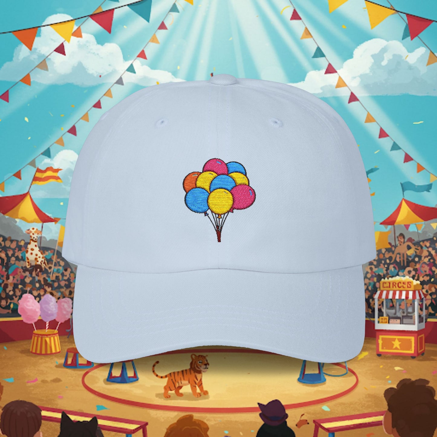 Embroidered Classic Dad Cap - Colored Balloons