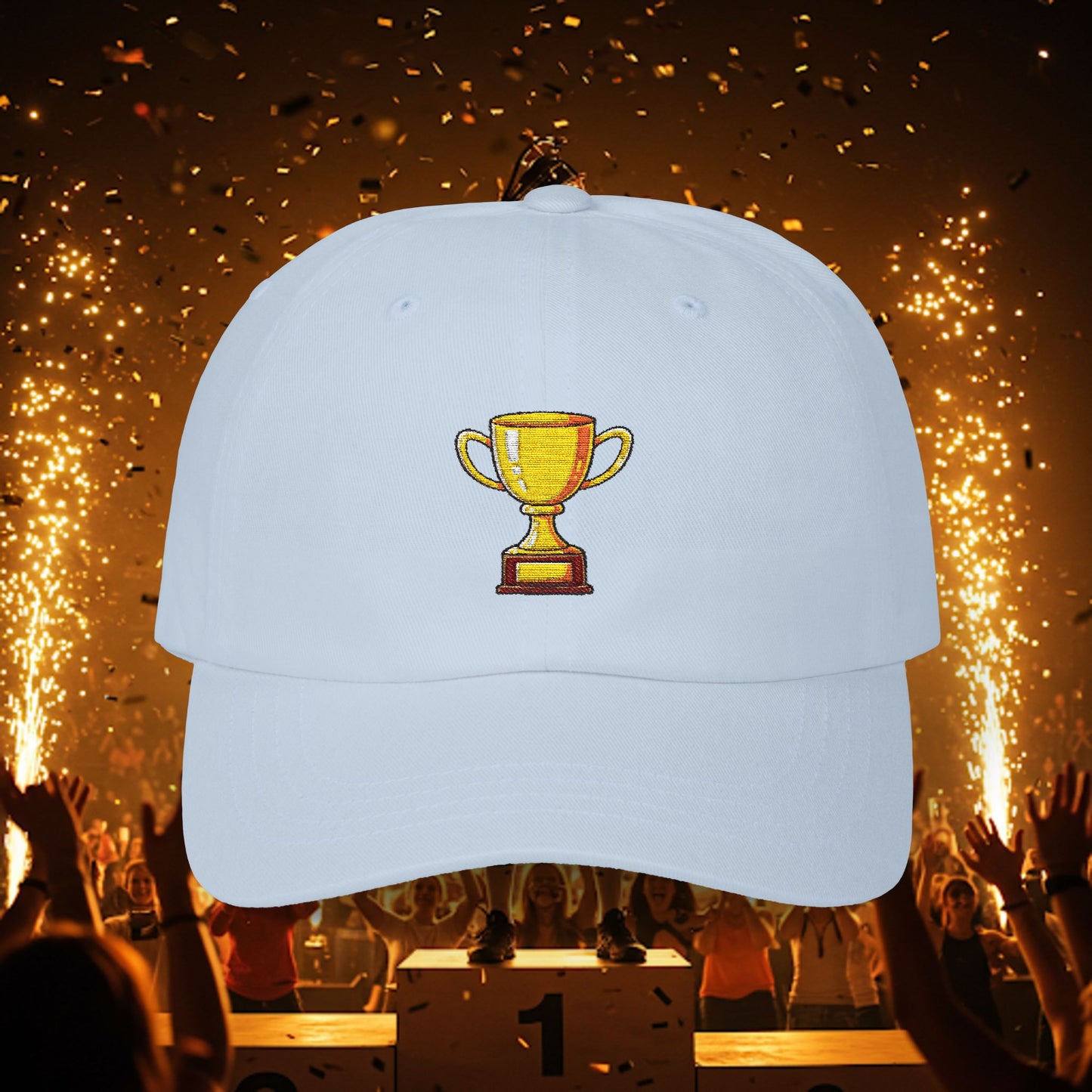 Embroidered Classic Dad Cap - Gold Trophy