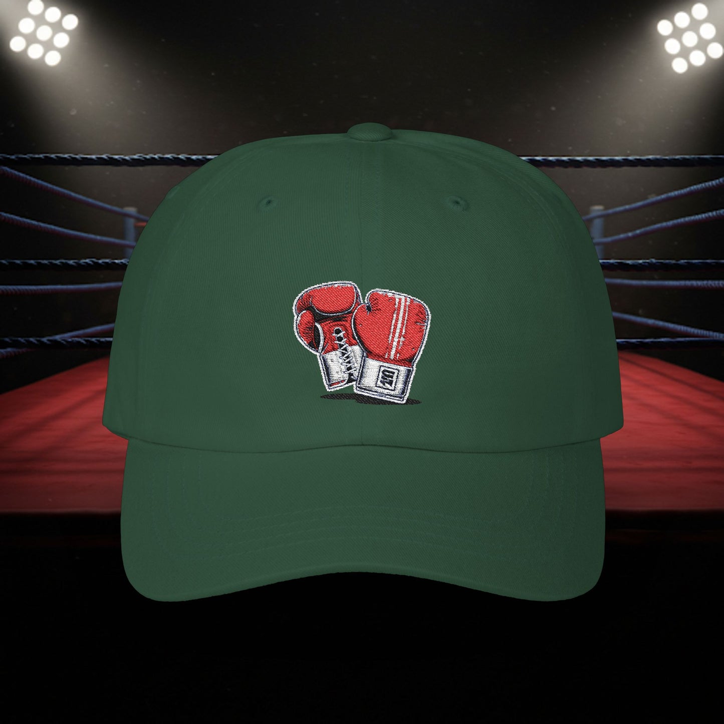 Embroidered Classic Dad Cap - Boxing Gloves