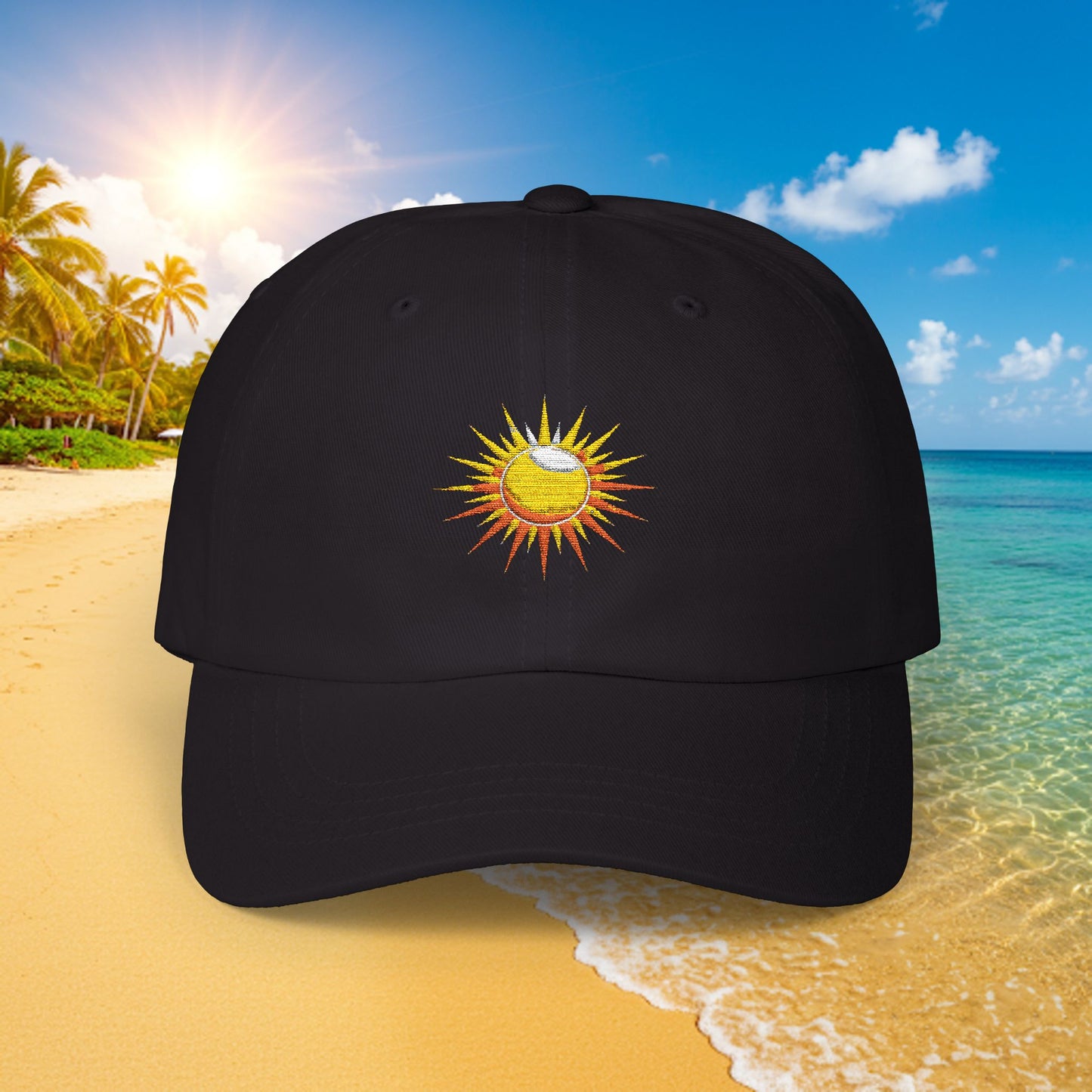 Embroidered Classic Dad Cap - Sun