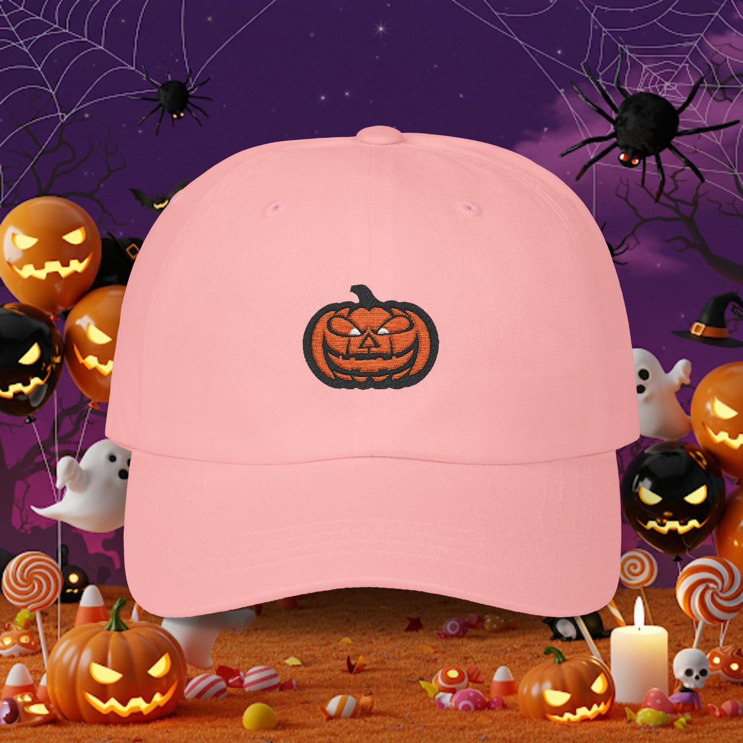 Embroidered Classic Dad Cap - Jack-O-Lantern