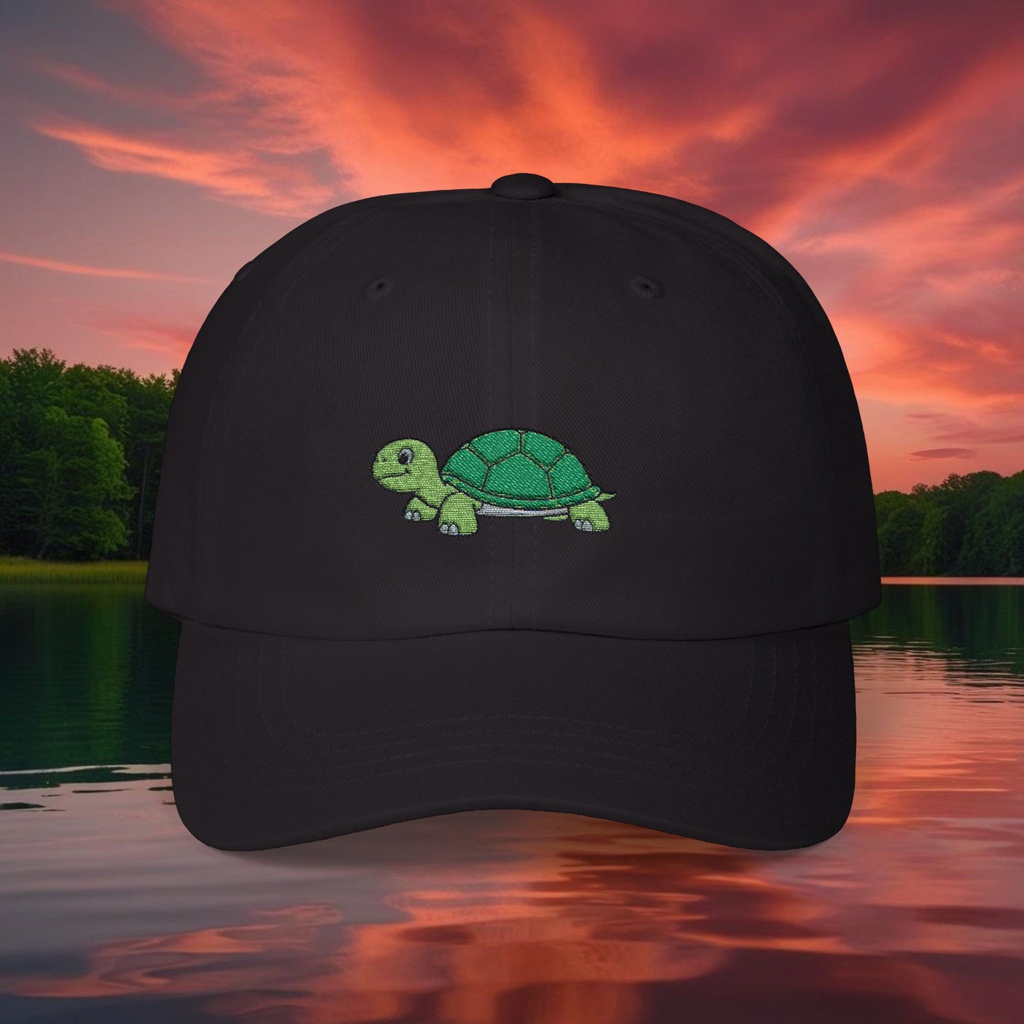 Embroidered Classic Dad Cap - Turtle