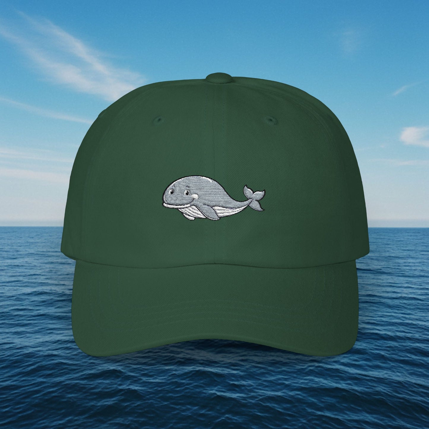Embroidered Classic Dad Cap - Grey Whale