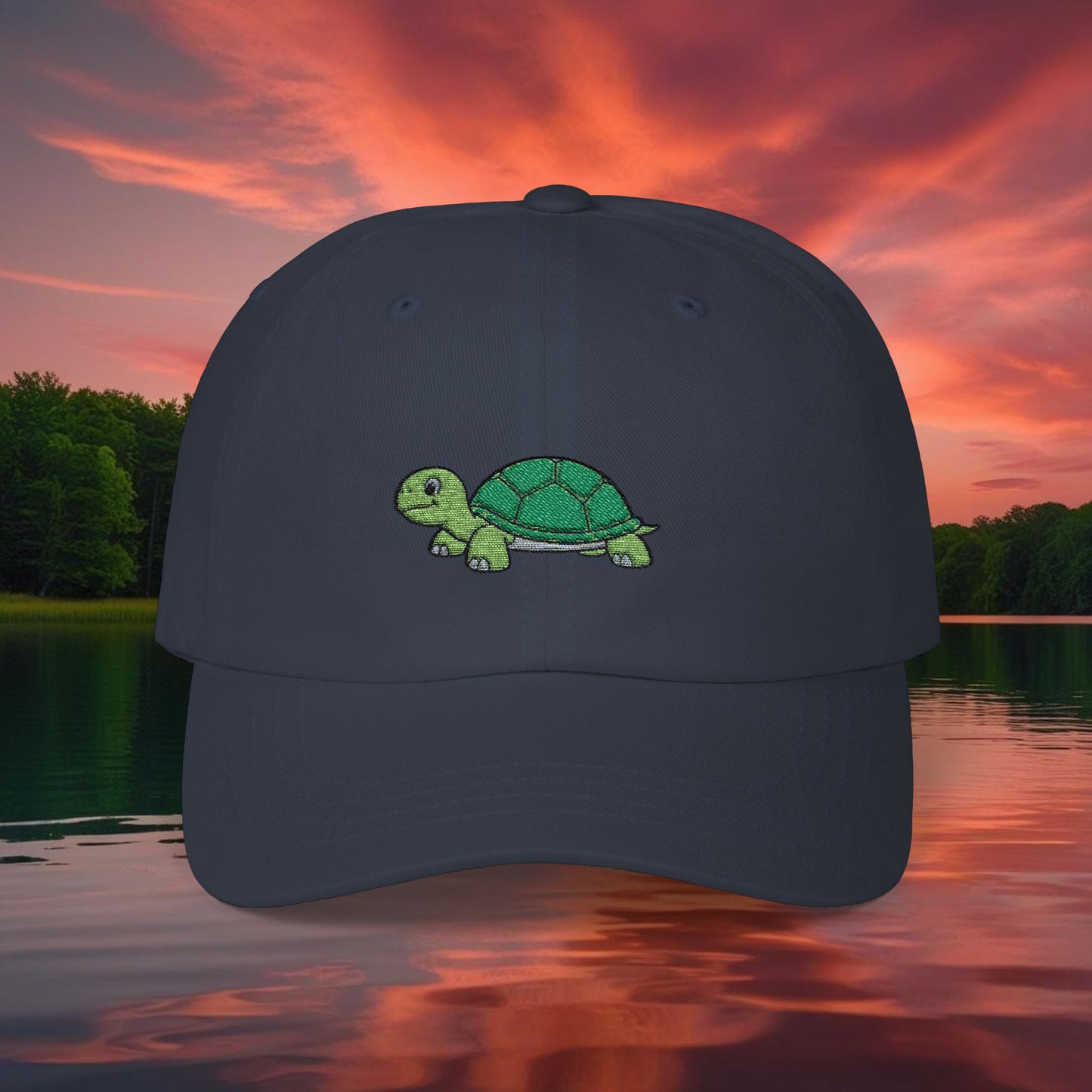 Embroidered Classic Dad Cap - Turtle