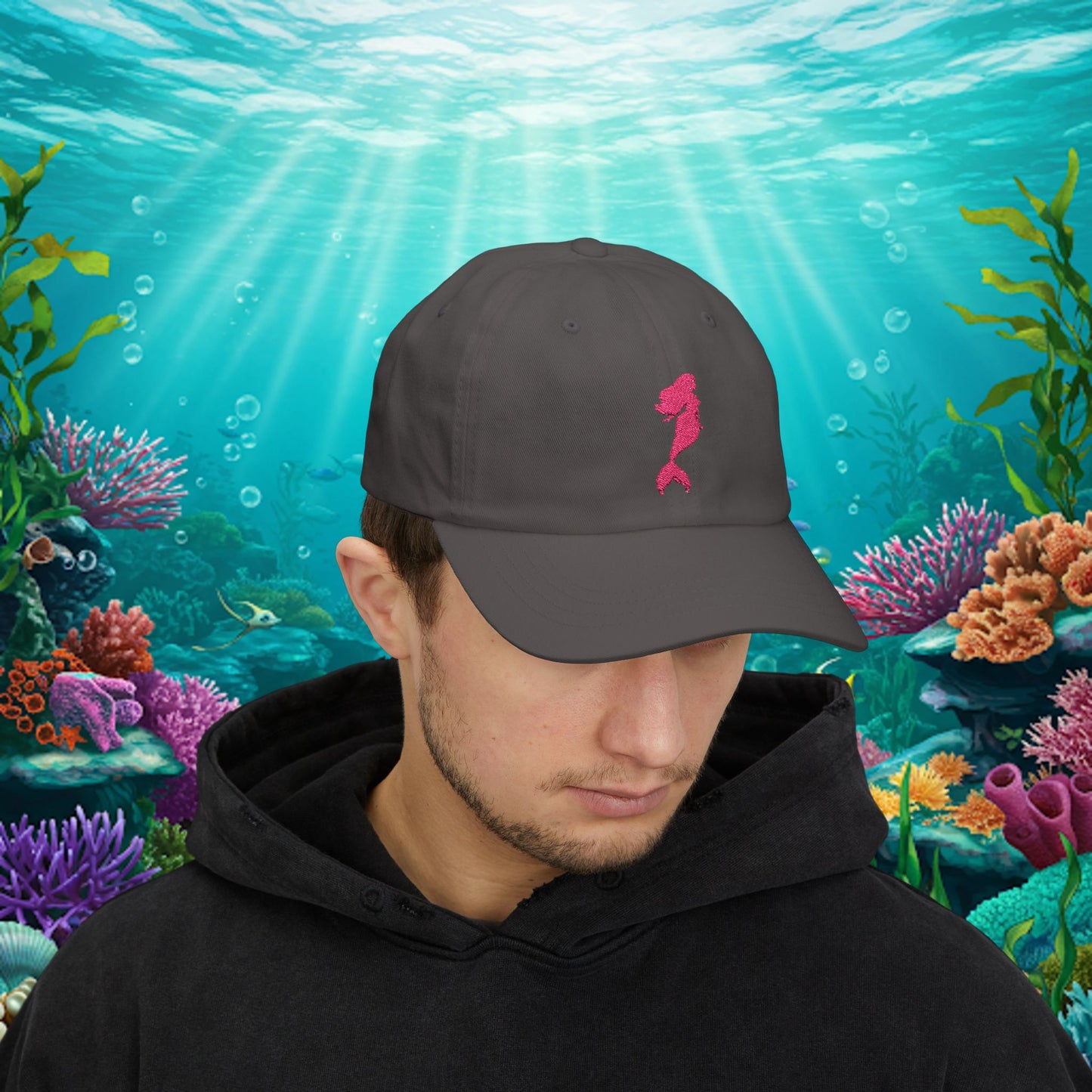 Embroidered Classic Dad Cap - Mermaid