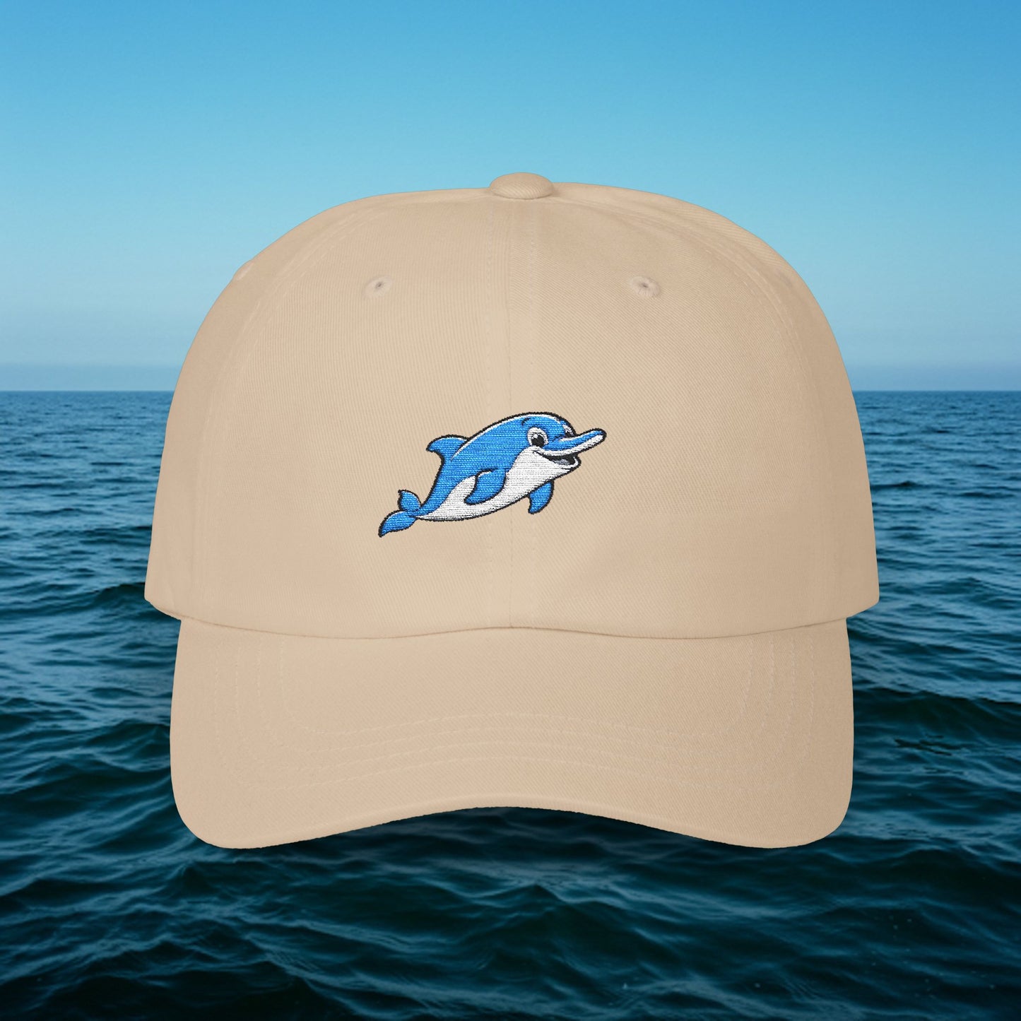 Embroidered Classic Dad Cap - Dolphin