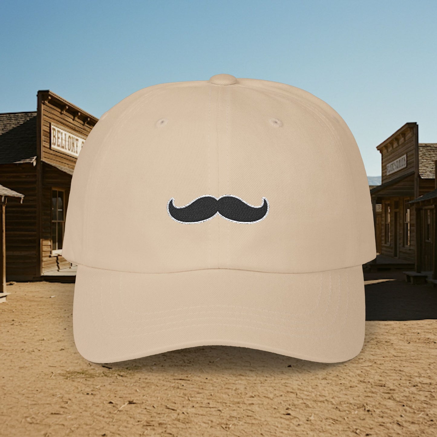 Embroidered Classic Dad Cap - Mustache