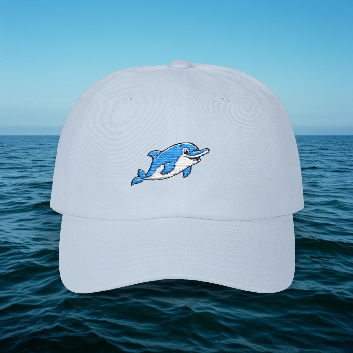 Embroidered Classic Dad Cap - Dolphin