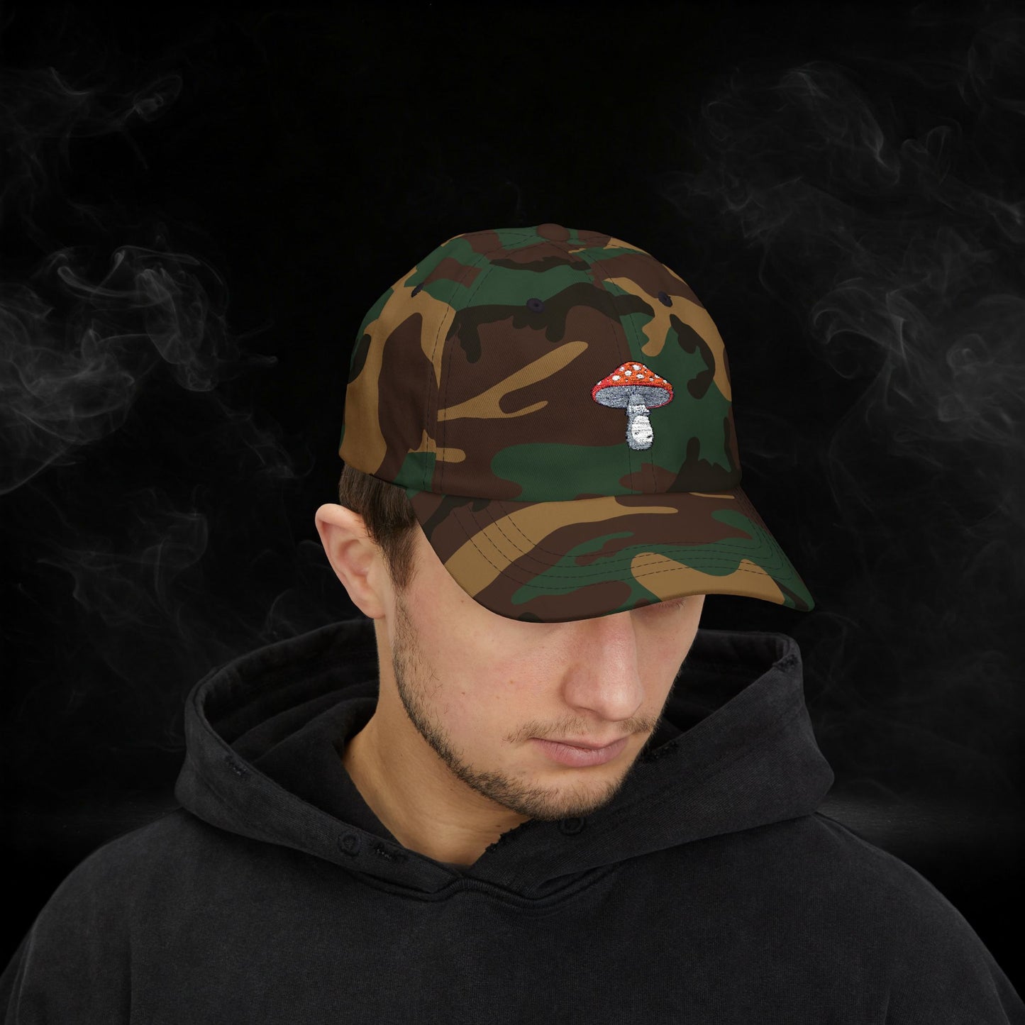 Embroidered Classic Dad Cap - Mushroom