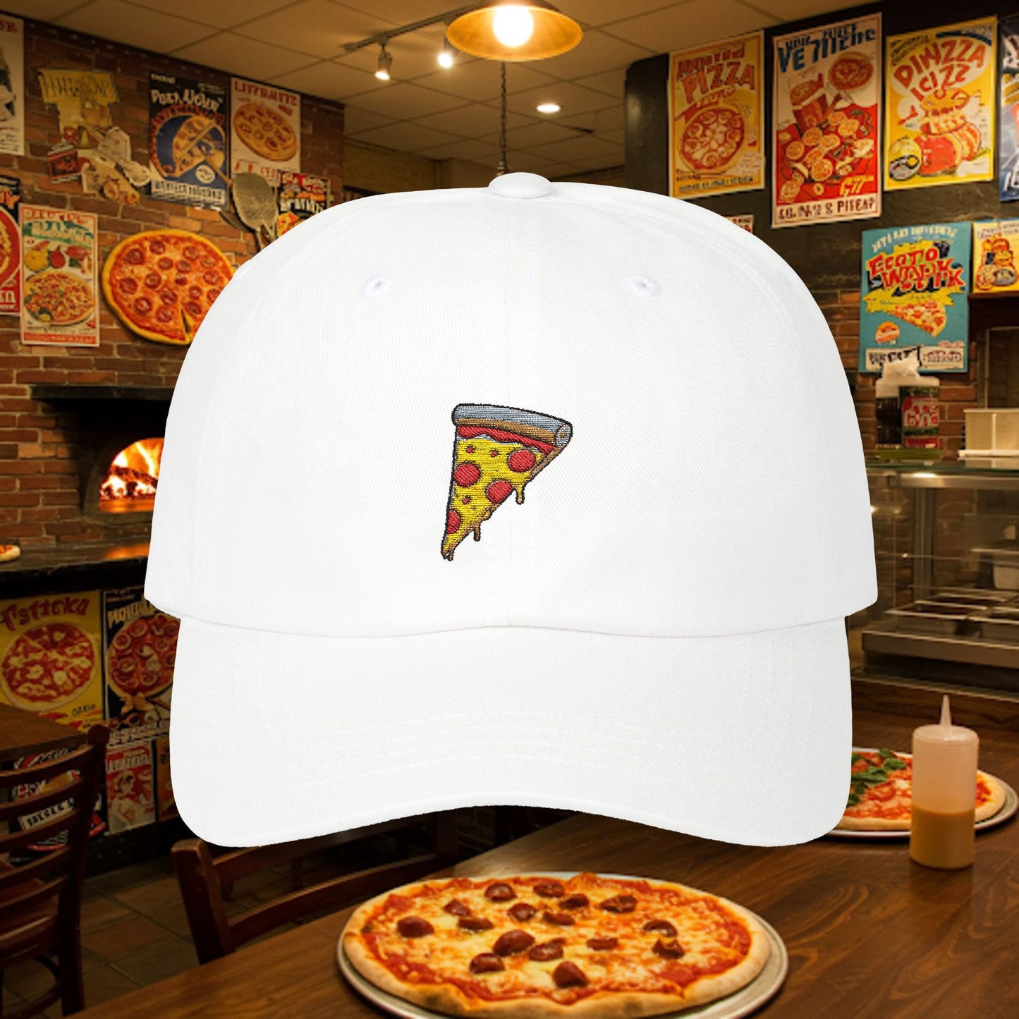 Copy of Embroidered Classic Dad Cap - Pizza