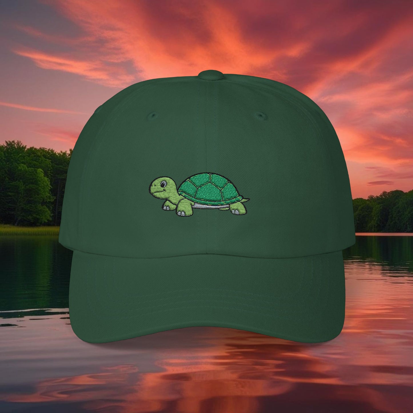 Embroidered Classic Dad Cap - Turtle