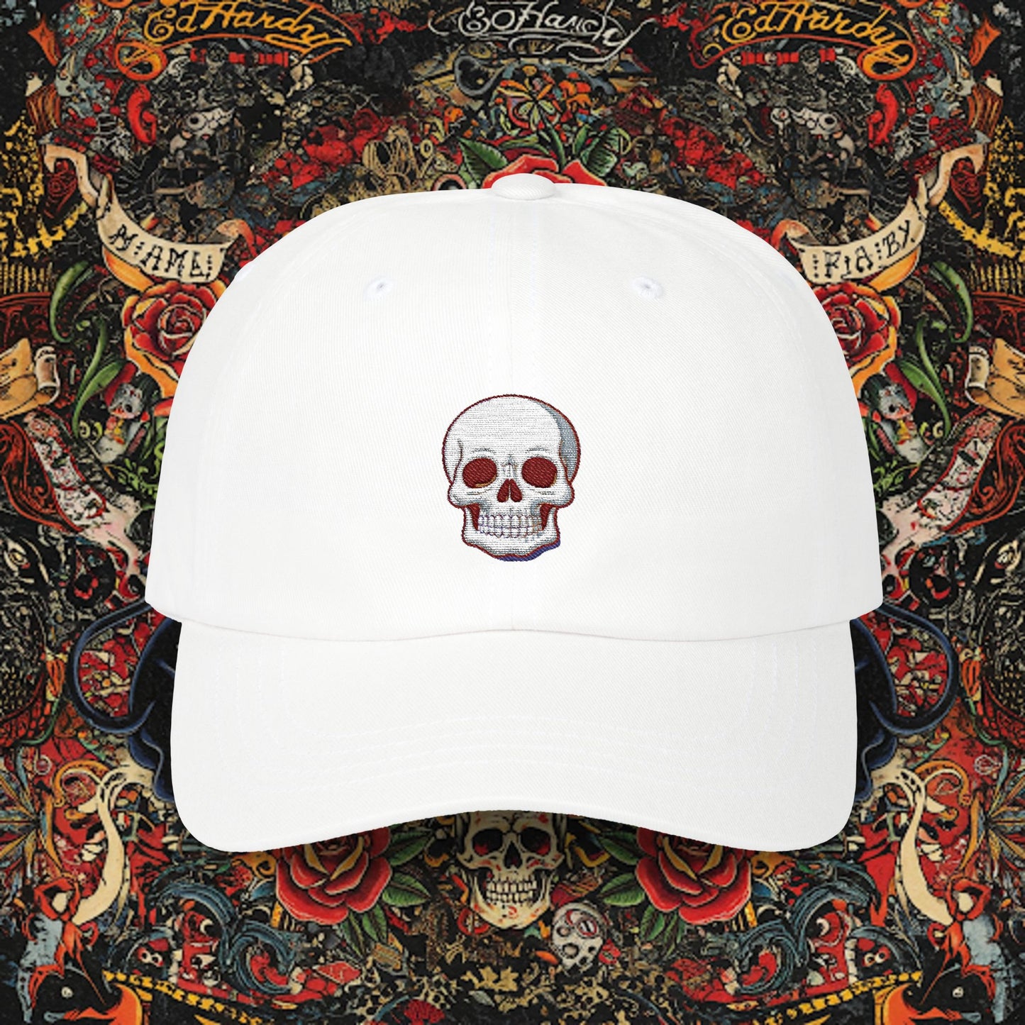 Embroidered Classic Dad Cap - Skull