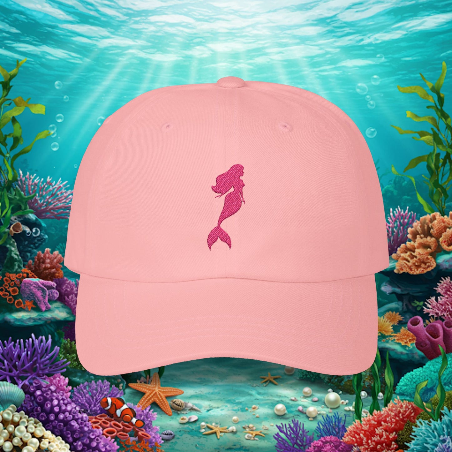 Embroidered Classic Dad Cap - Mermaid