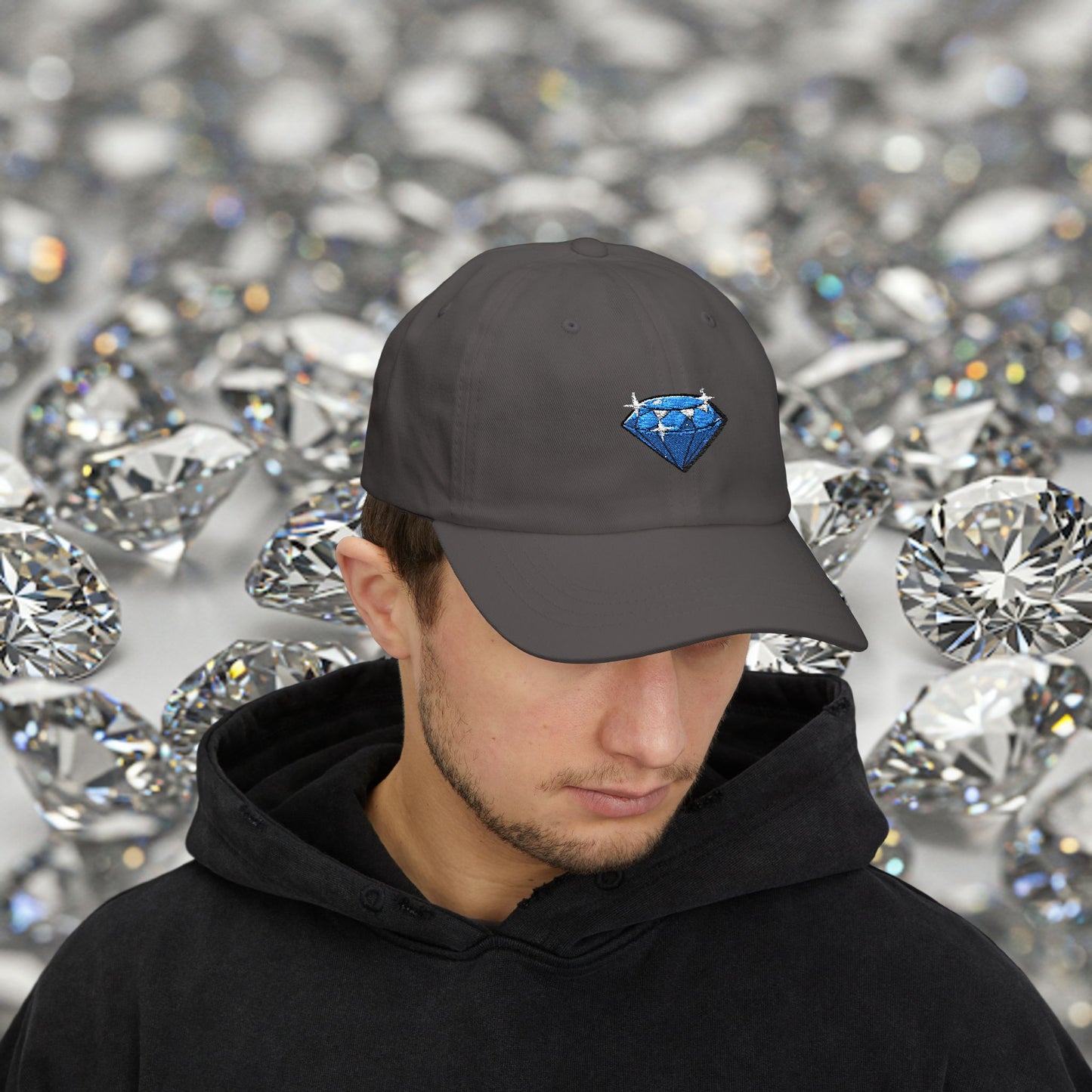 Embroidered Classic Dad Cap - Diamond