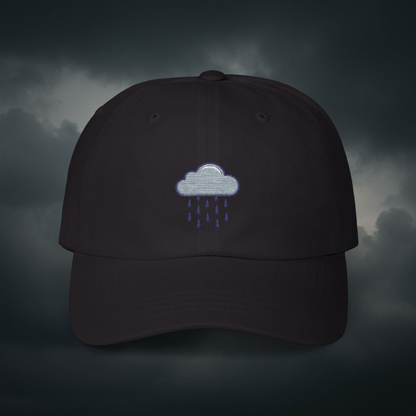Embroidered Classic Dad Cap - Rain Cloud