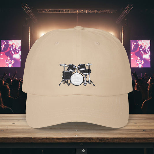 Embroidered Classic Dad Cap - Drum Set