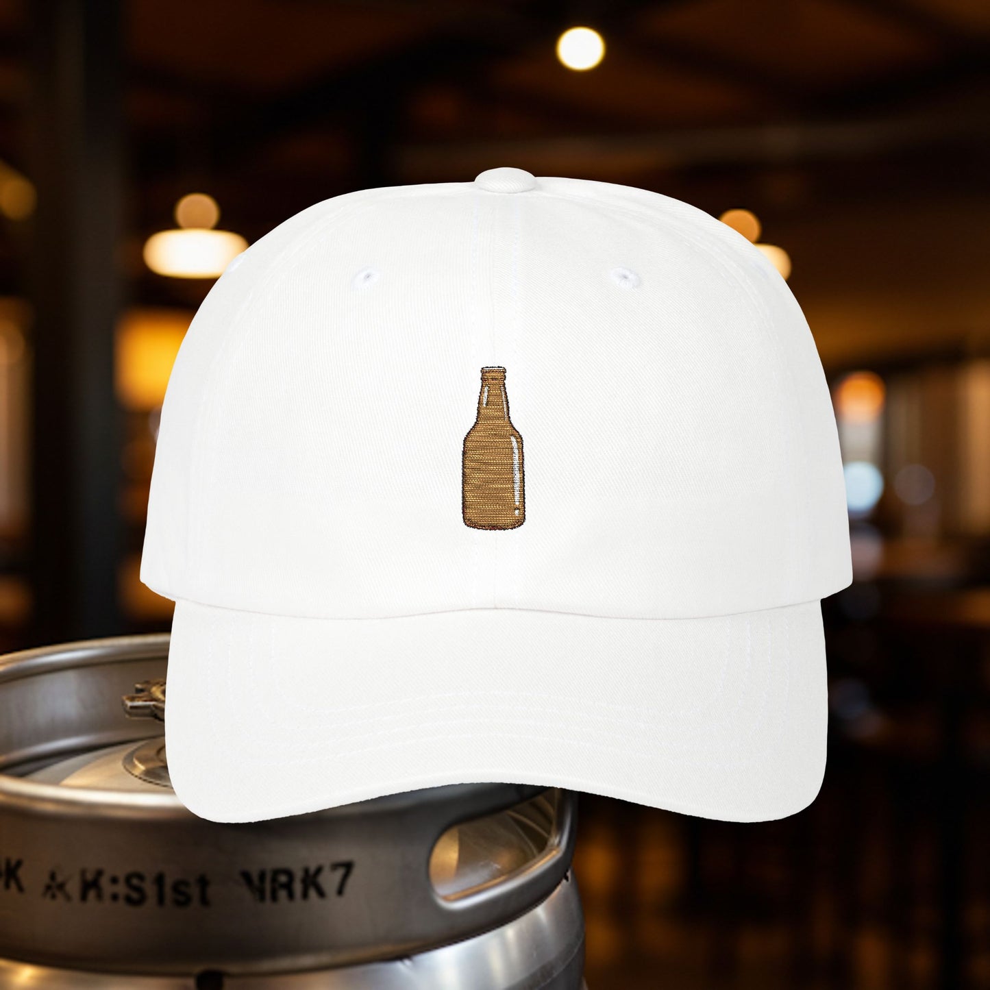 Embroidered Classic Dad Cap - Beer Bottle