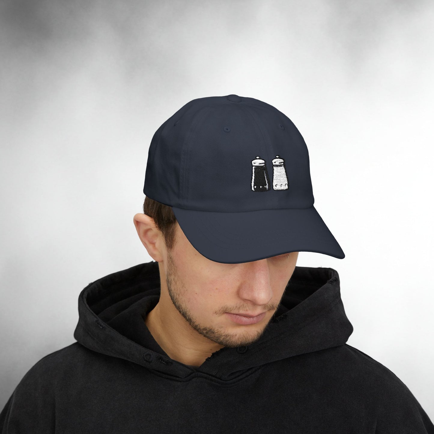 Embroidered Classic Dad Cap - Salt & Pepper