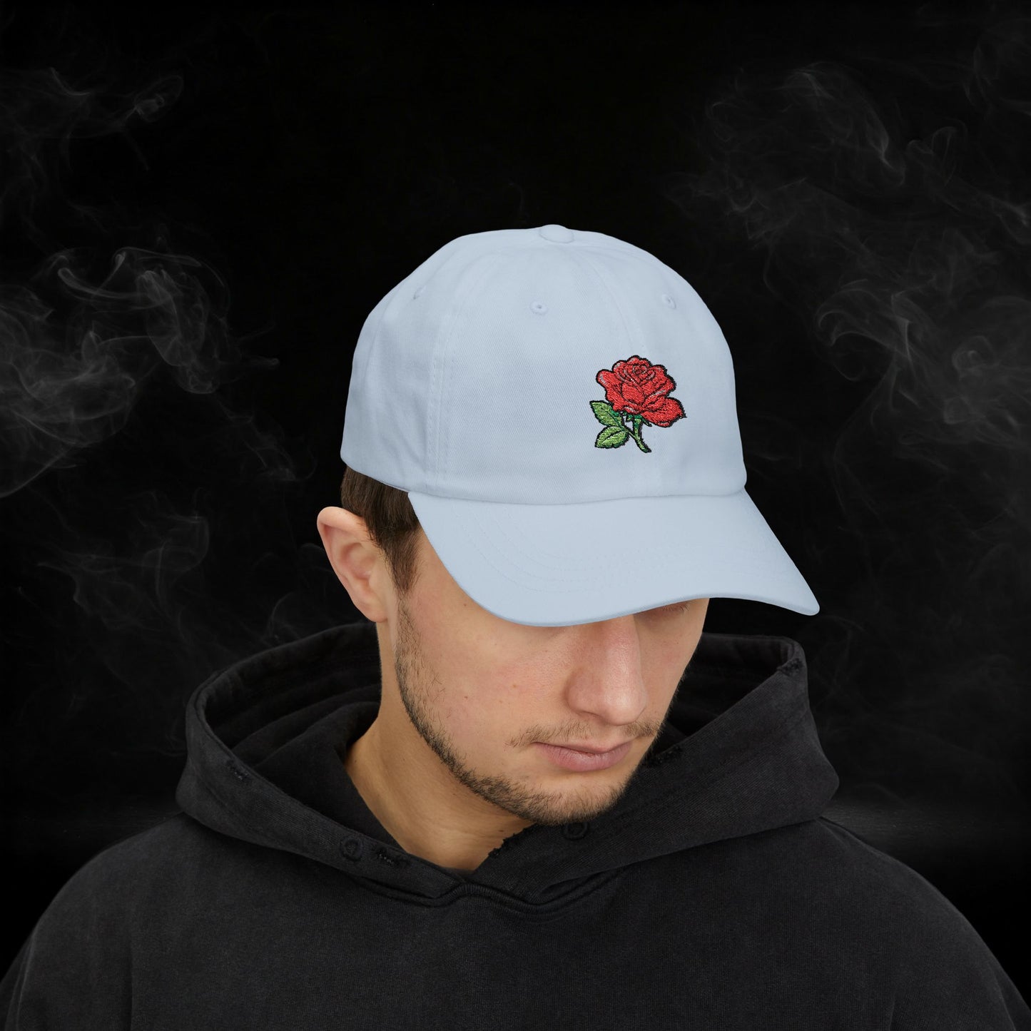 Embroidered Classic Dad Cap - Rose