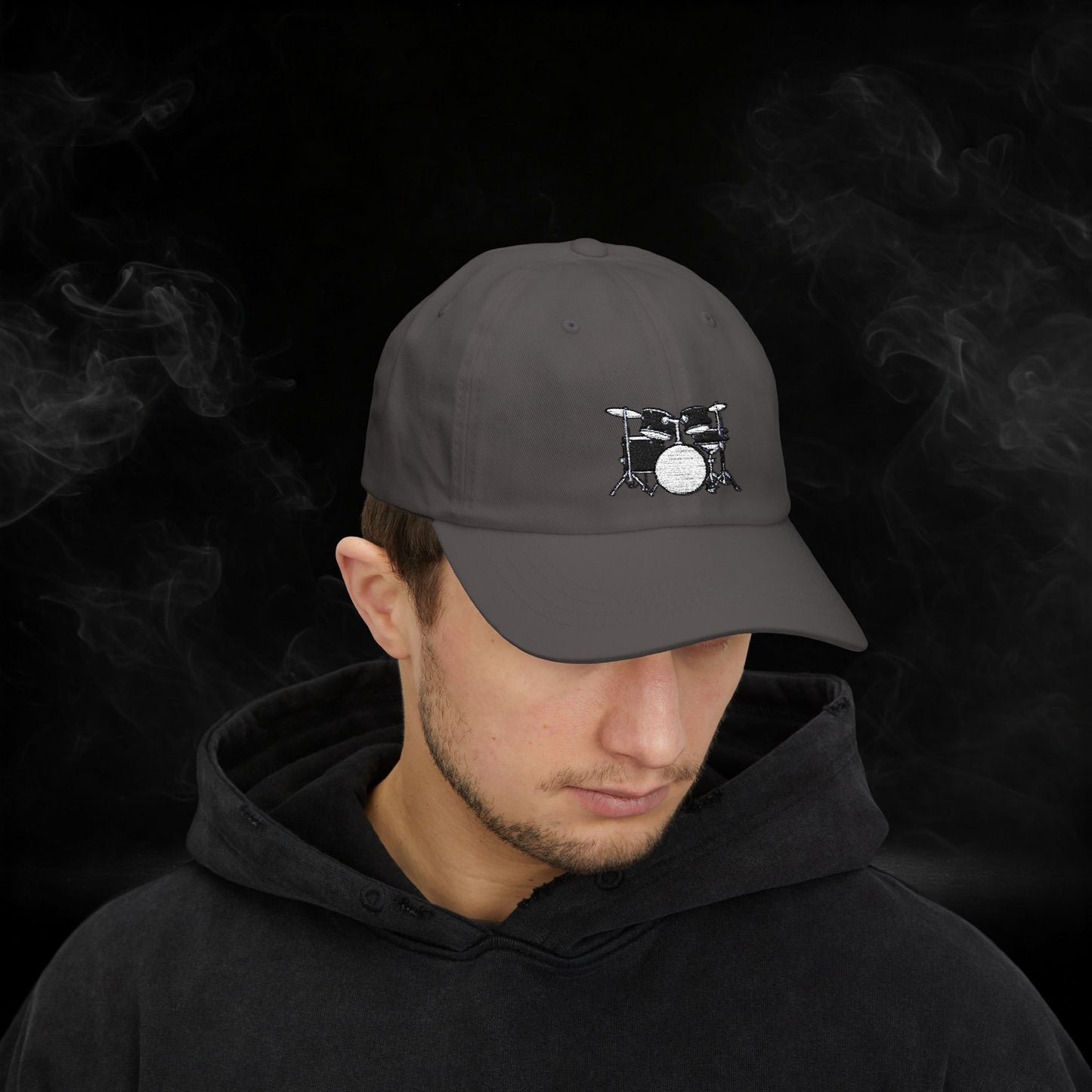 Embroidered Classic Dad Cap - Drum Set